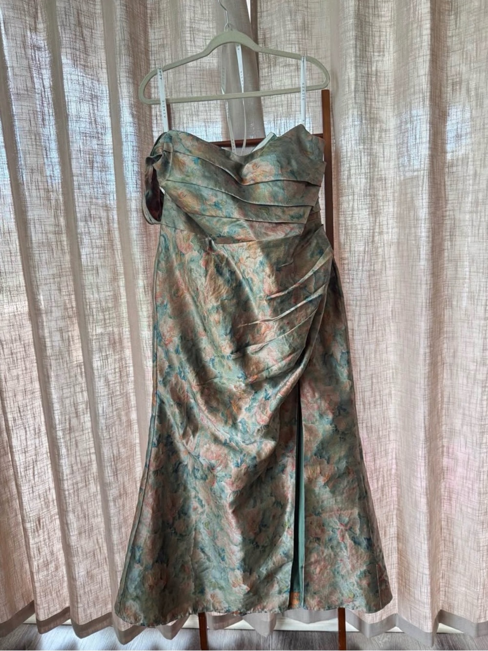 Amber Vintage Teal Bridesmaid Dress